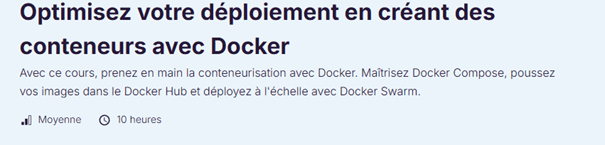 Déterminez le temps total du cours à suivre pour organiser son apprentissage.